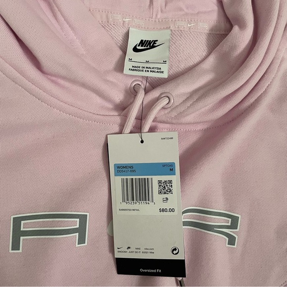 Women’s Pink Nike Air logo Hoodie size Medium NWT - Picture 3 of 3